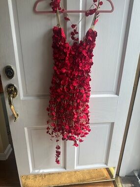 cult gaia Red Floral Mini Dress